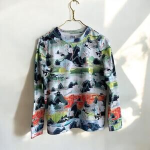 OPENING CEREMONY Japanese Landscape Art Print Women’s Sweatshirt Sweater Size S